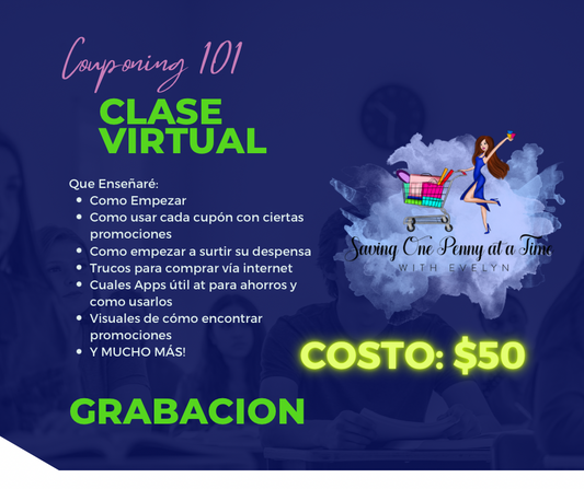 Grabación Couponing 101 Español Virtual